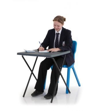 An image of Titan Poly Folding Examination Table - Exam Desks for all Educatio...