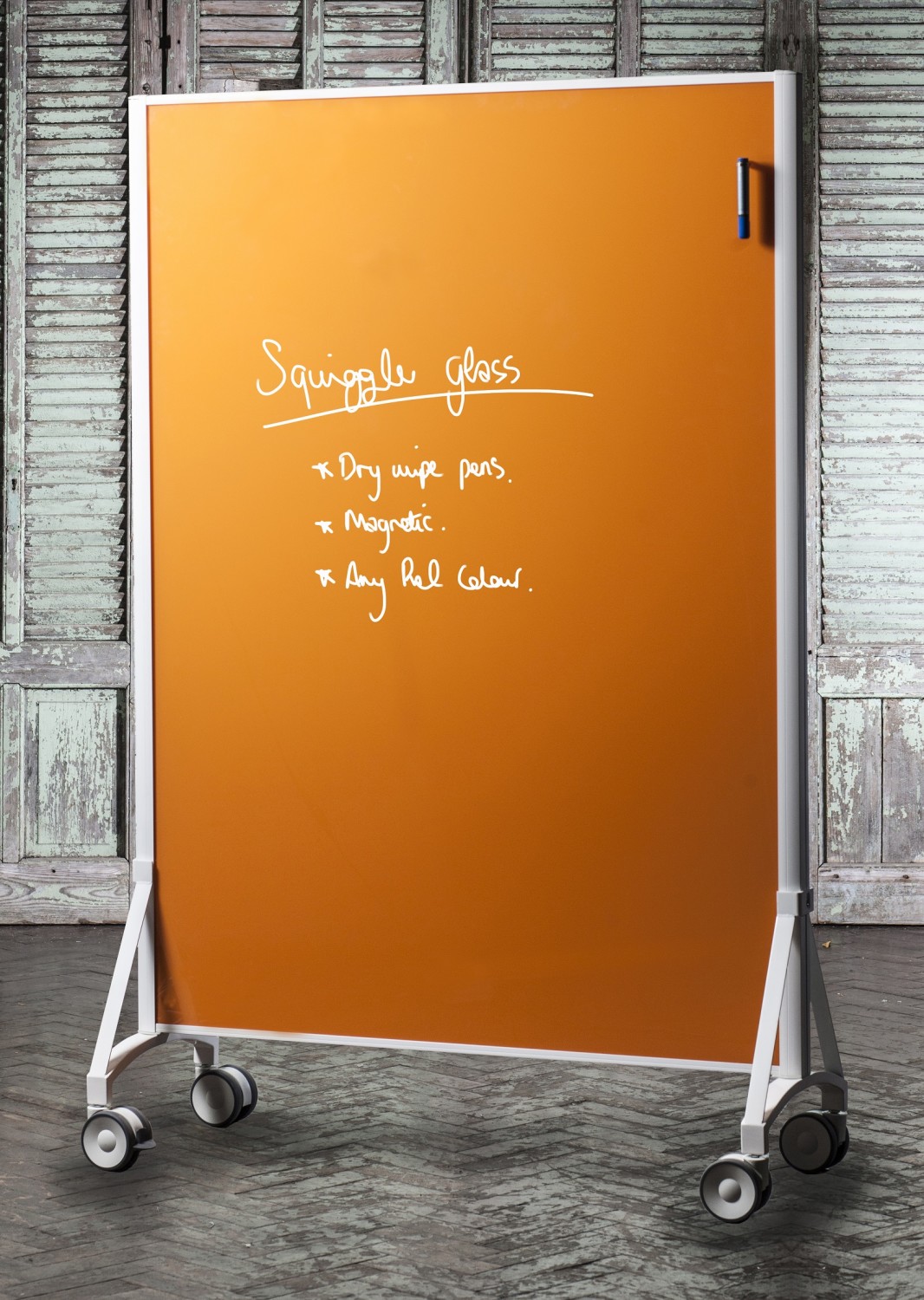 An image of Series 50 Mobile Squiggle Glass Board - Glass Boards