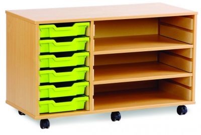 An image of Classroom Storage Tray and Shelf Unit - Shallow Storage Trays for...