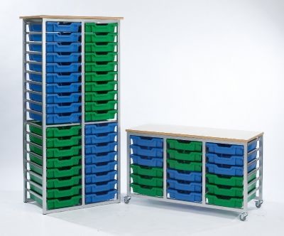An image of 8000 Series Tray Storage System - Shallow Storage Trays for School...