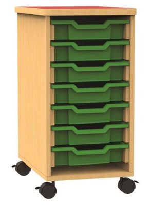 An image of Funky Mobile Single Bay Storage - Shallow Storage Trays for School...