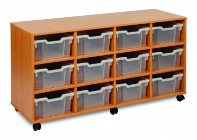 An image of Draw, See and Store 12 Deep Tray Unit - Deep Storage Trays for Sch...