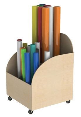 An image of Mobile Paper Roll Storage - Art Storage