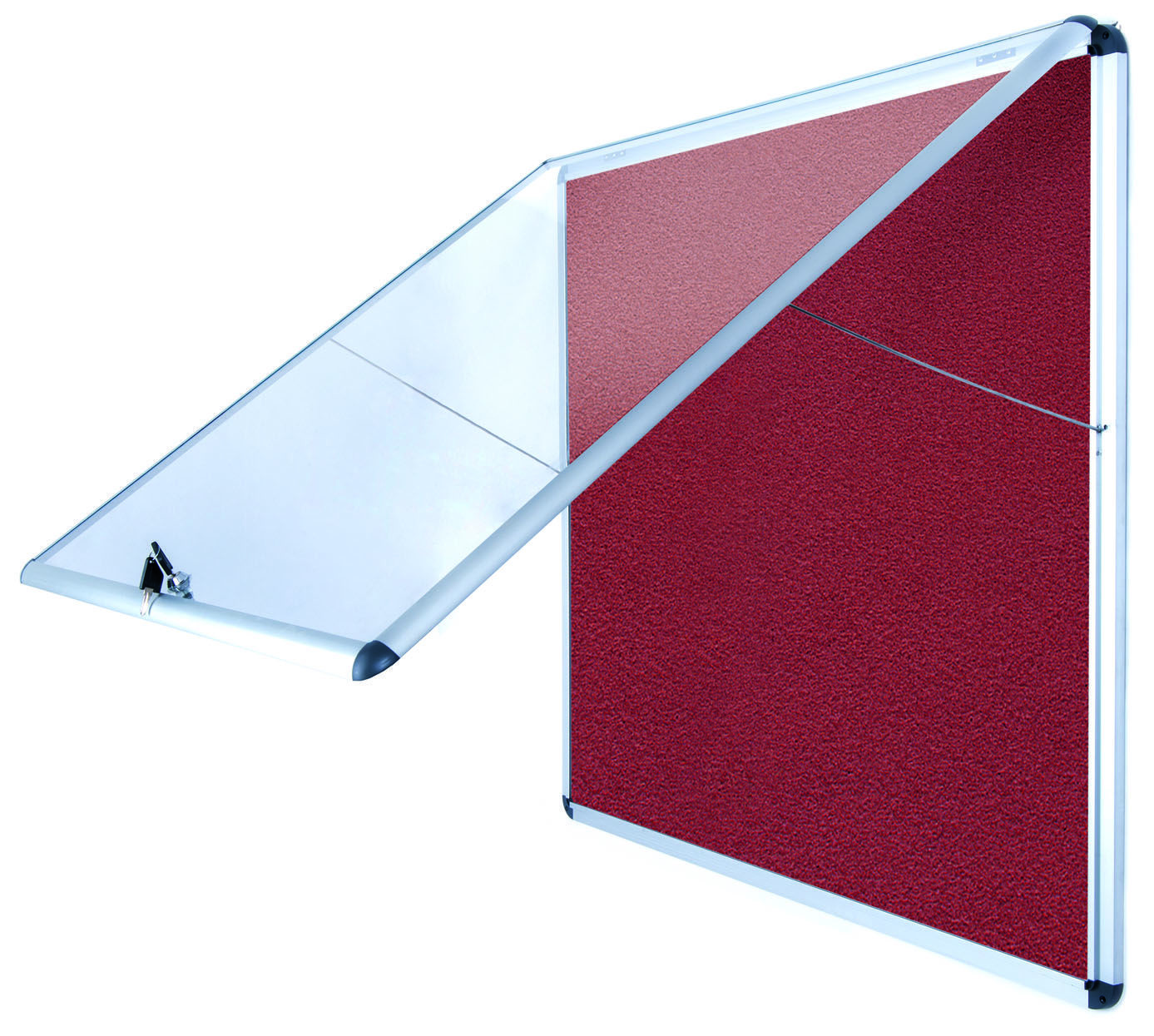 An image of Bio Top Hinged Lockable Notice Board - Lockable Noticeboards