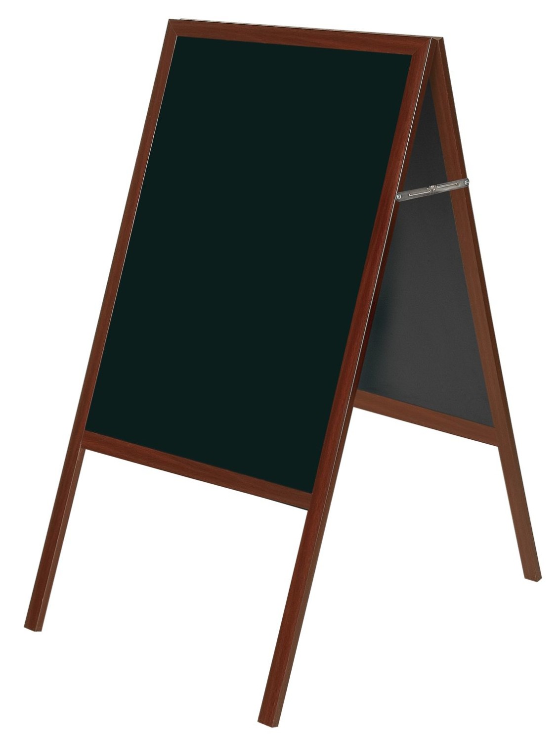 An image of Bio A Frame Chalk Board with a Cherry Wood Frame - Blackboards