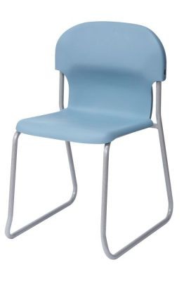 An image of Chair 2000 with a Skid Base - Plastic Chairs for Schools