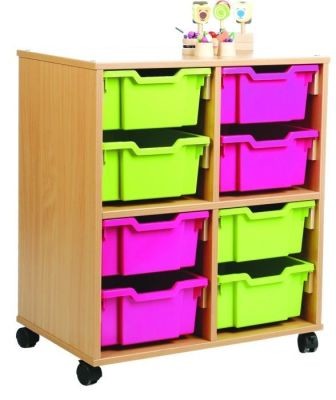 An image of All Sorts Stackable with 8 Deep Trays - Deep Storage Trays for Sch...