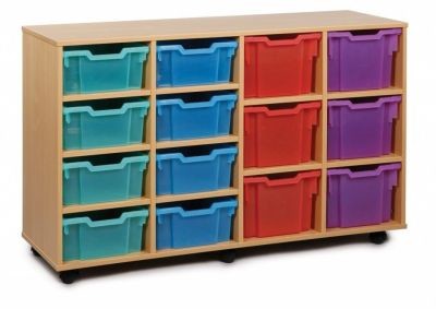 An image of Multi Tray Storage Unit 2 - Shallow Storage Trays for Schools