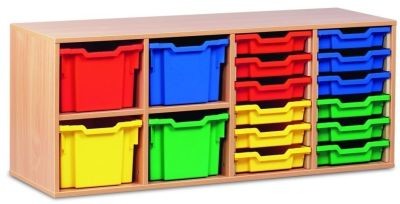 An image of Stackable Combi Education Storage 1 - Shallow Storage Trays for Sc...