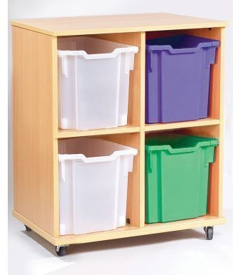 An image of Aztec Double Two High Storage - Jumbo Storage Trays for Schools