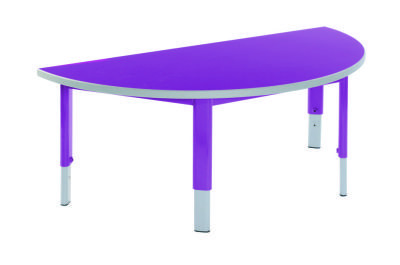 An image of Start Right Height Adjustable Half Moon Tables - Height Adjustable...