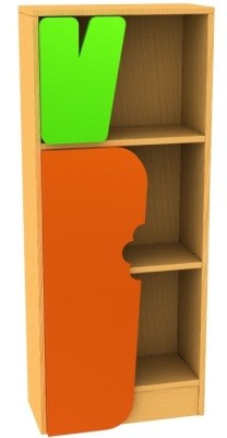 An image of Carrot Bookcase - Novelty Book Storage