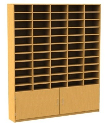 An image of Thorn Pigeon Hole Unit & Low Cupboard - Pigeon Hole Storage