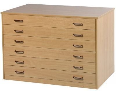 An image of 6 Drawer Paper Plan Chest - Art Storage