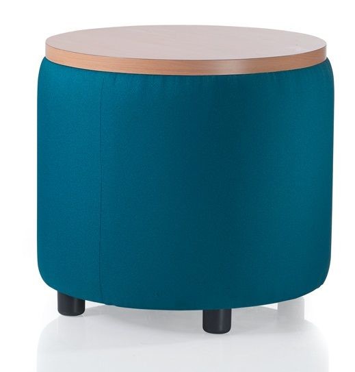 An image of E- Link Adult Height Round Stool with Wooden Top