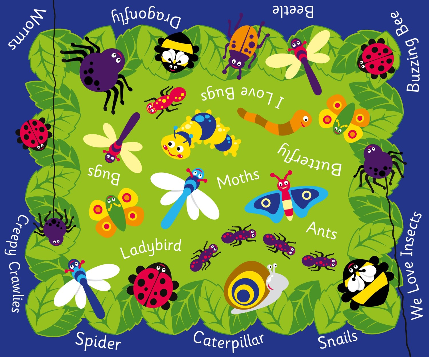 An image of Back To Nature Mini Beasts Outdoor Playmat