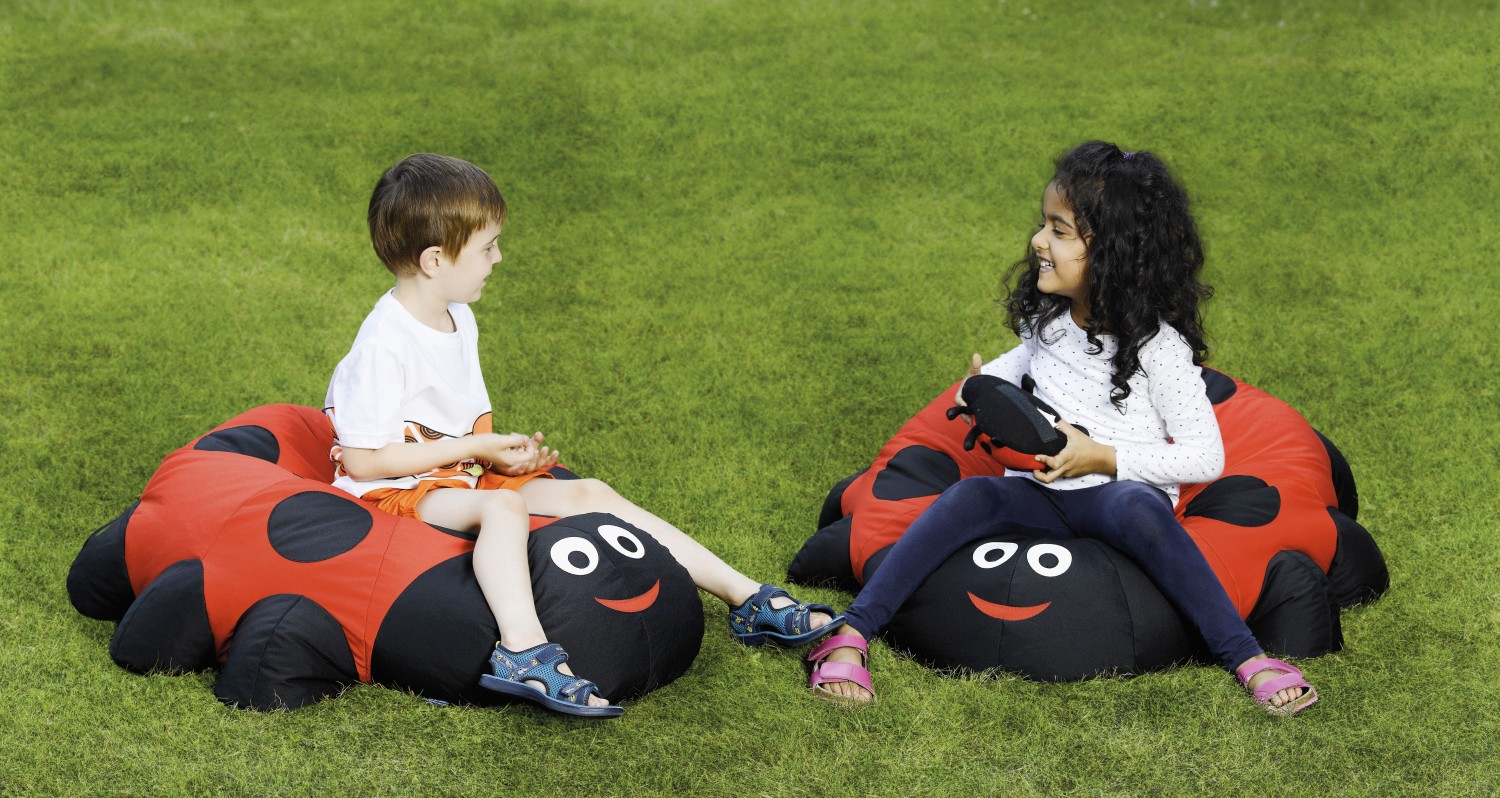 An image of Duel Giant Ladybird Outdoor Cushion