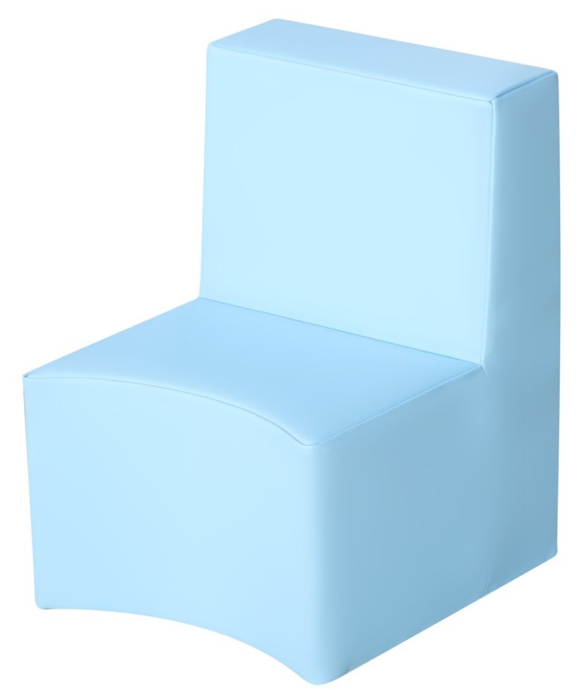 An image of Modex Modular Sky Blue Shaped Chair