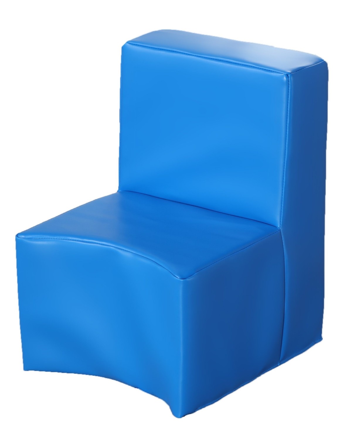 An image of Modex Modular Cornflower Blue Shaped Chair