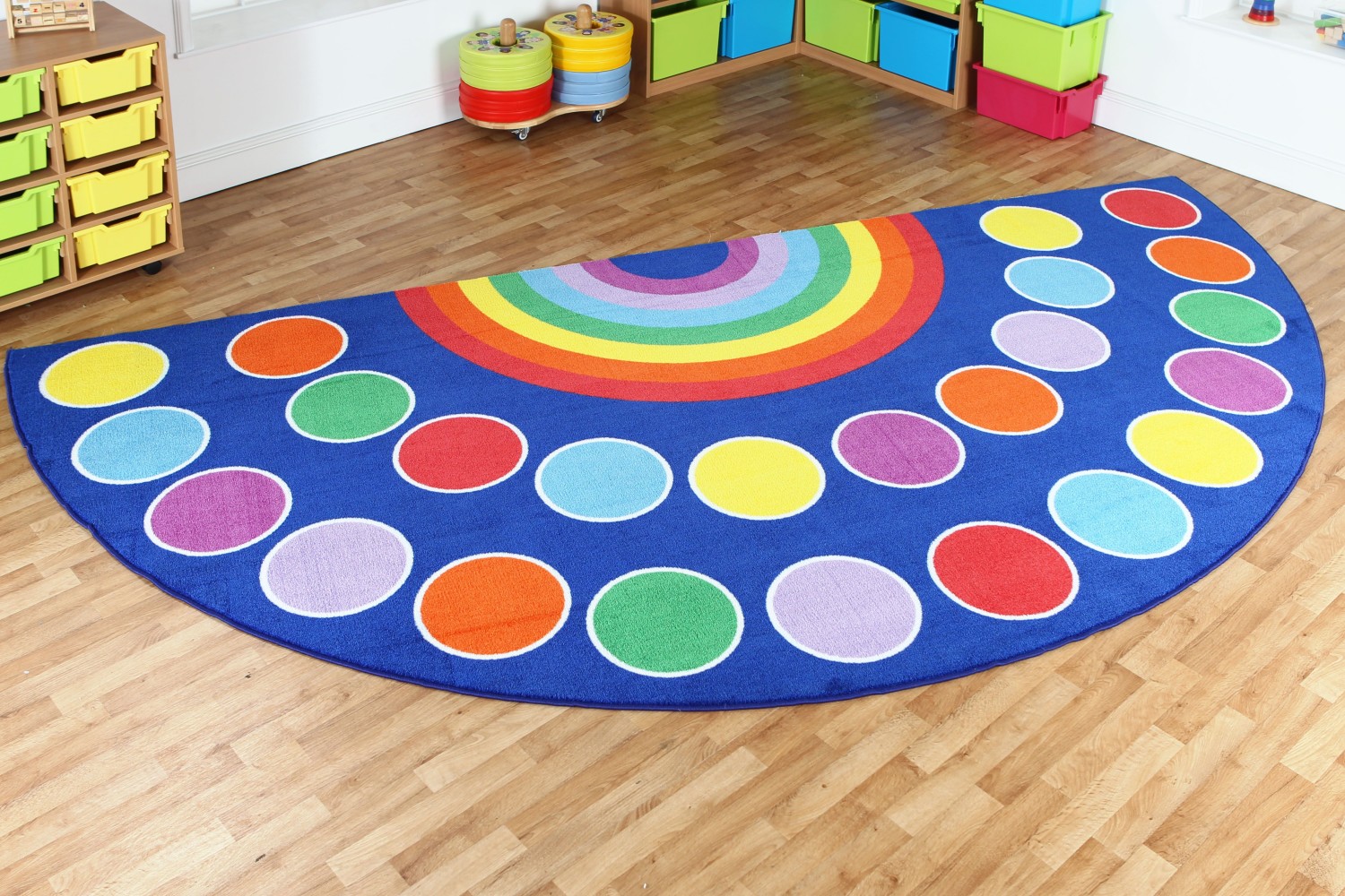 An image of Rainbow Large Semi Circular Placement Carpet