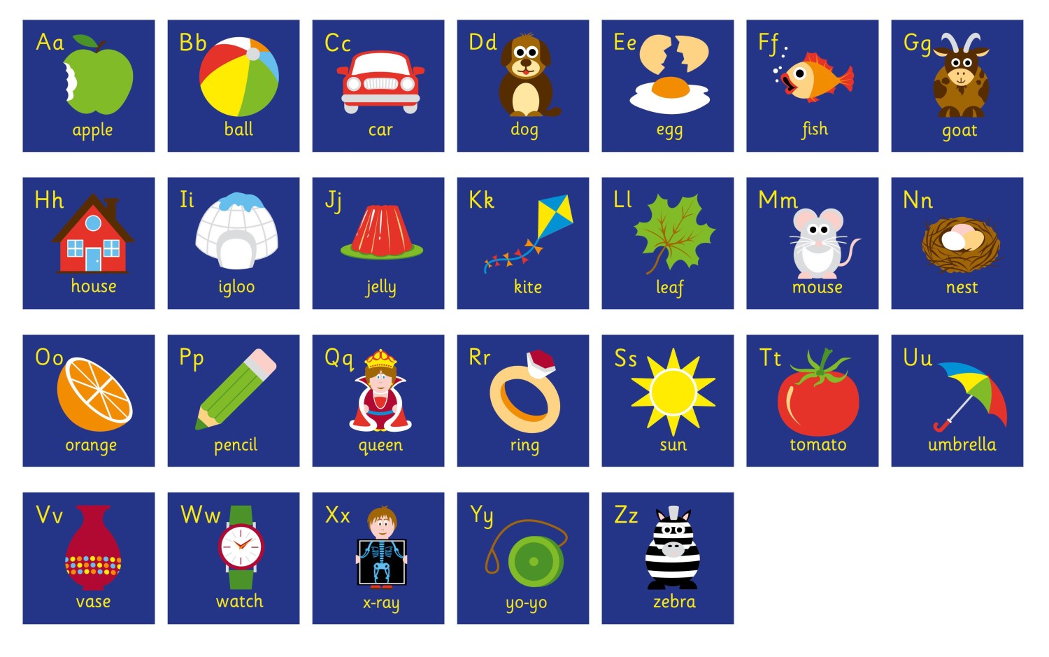 An image of KMat Alphabet Placement Mats - Set of 26