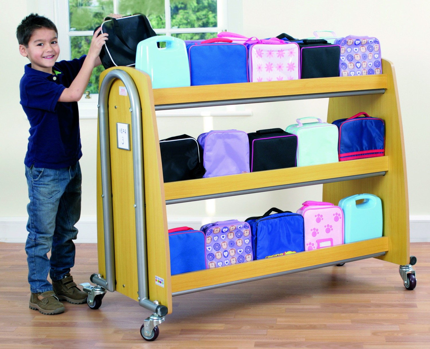 An image of Tuf 2 Single Lunchbox Trolley - Lunch Trolleys for Schools