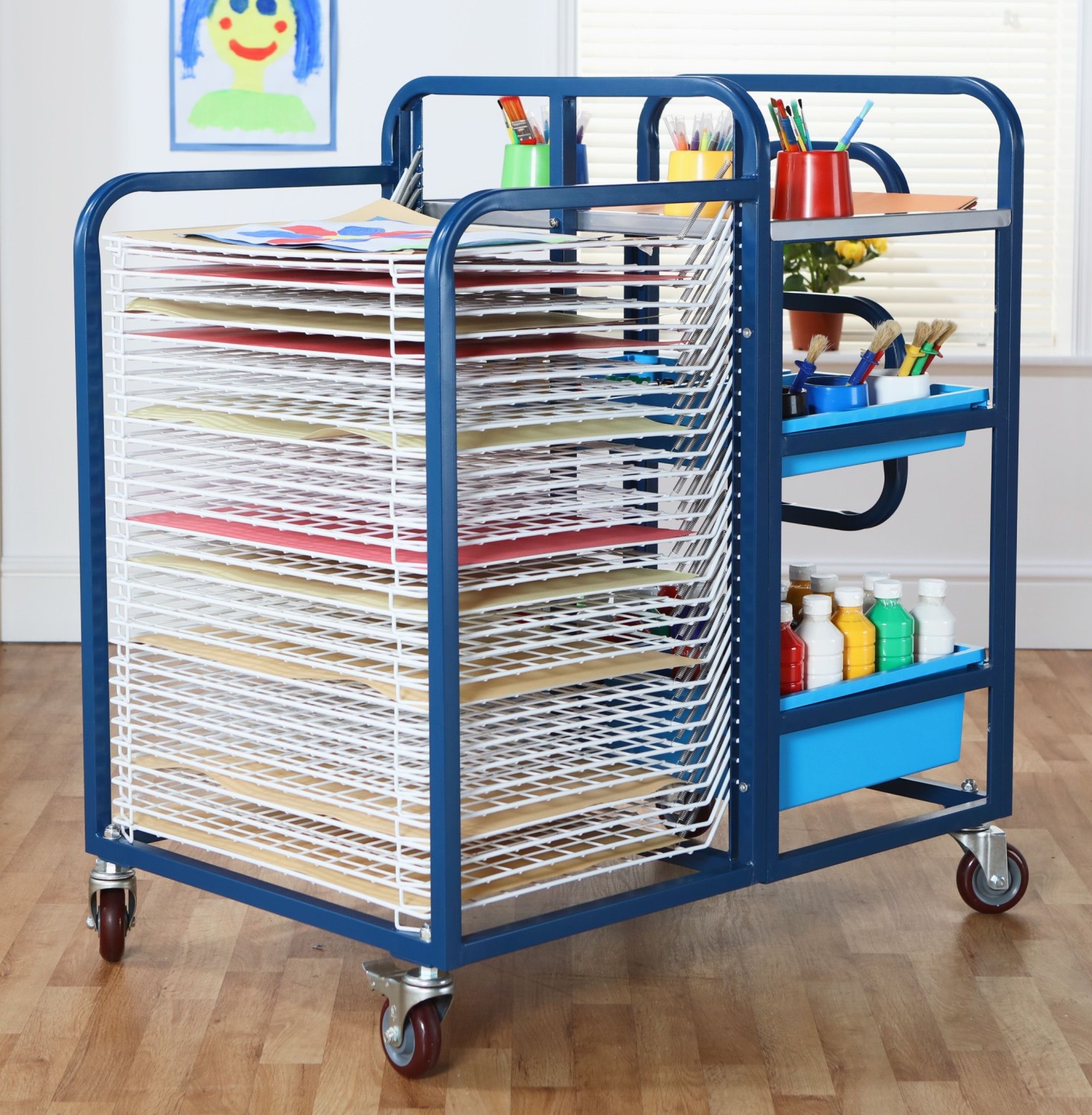 An image of Tuf Art Trolley - Lunch Trolleys for Schools