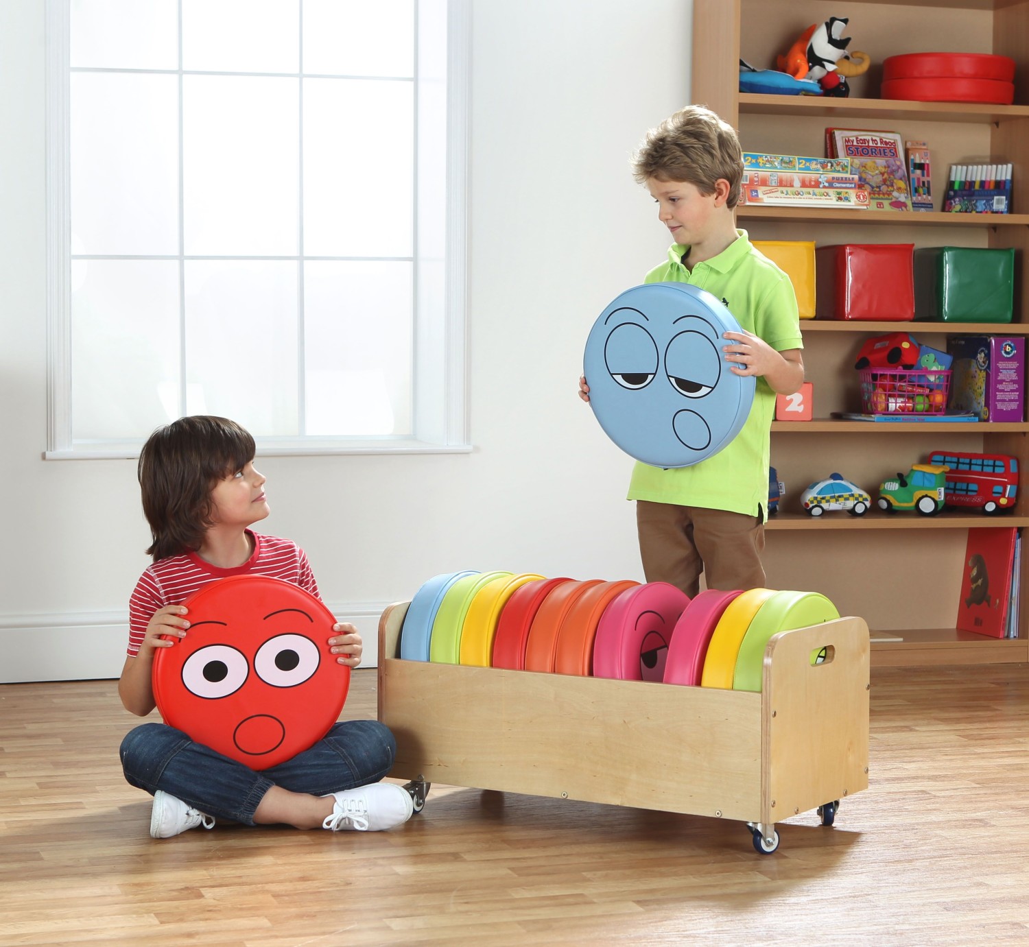 An image of English Emotions Cushion Pack of 12 with Tuf2 Trolley