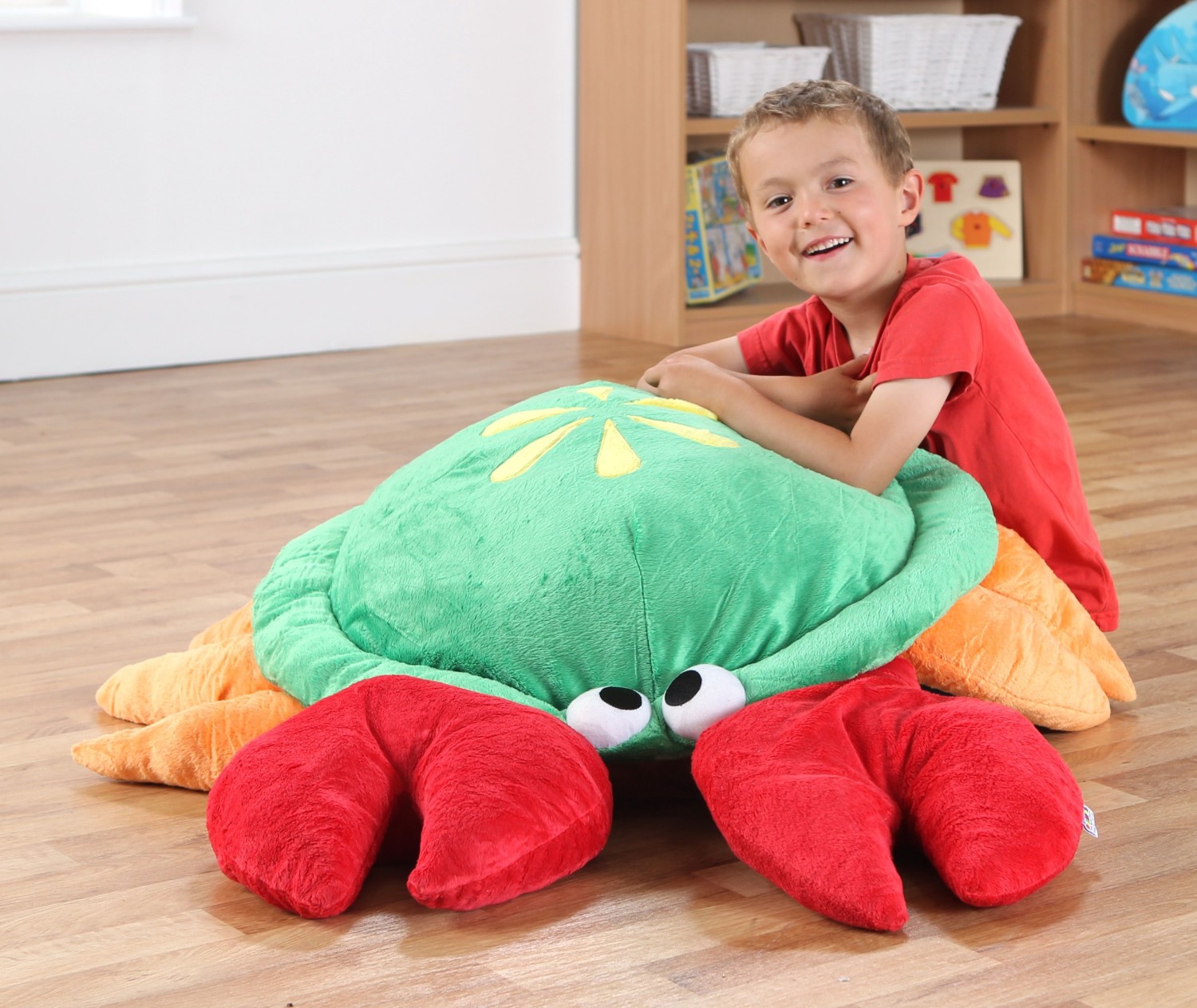 An image of Under The Sea Norman the Crab Sea Cushion - Soft Play