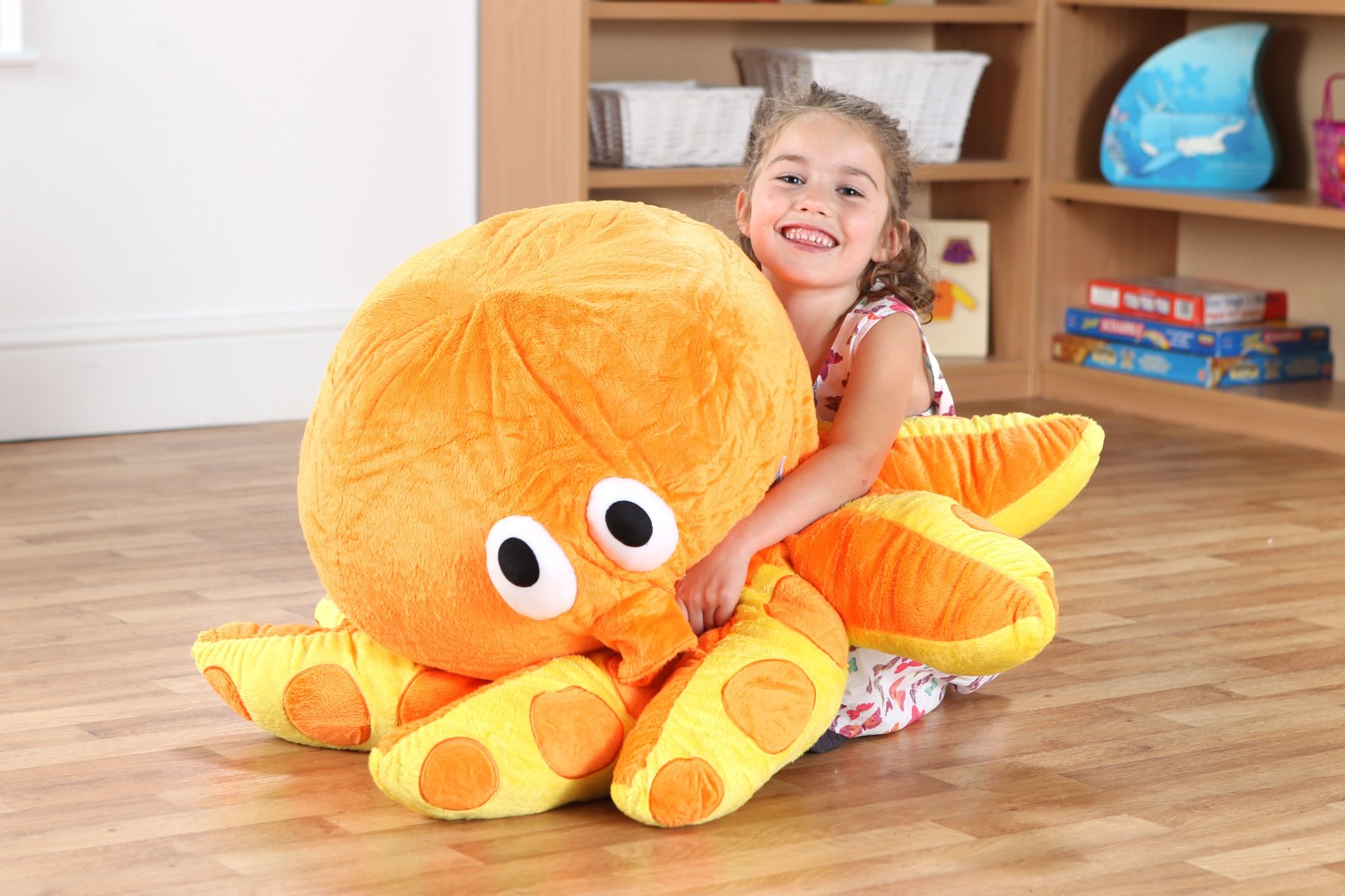 An image of Under The Sea Ozzy the Octopus Giant Cushion - Soft Play