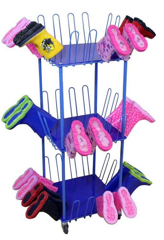 An image of Itex Small Wellington Boot Storage Trolley - Lunch Trolleys for Sc...