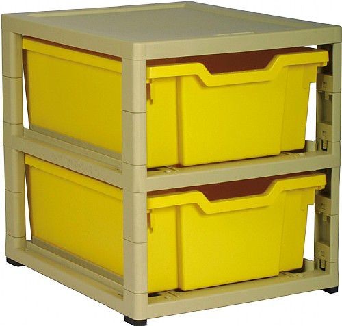 An image of Grat Stack Single Column 2 Deep Trays