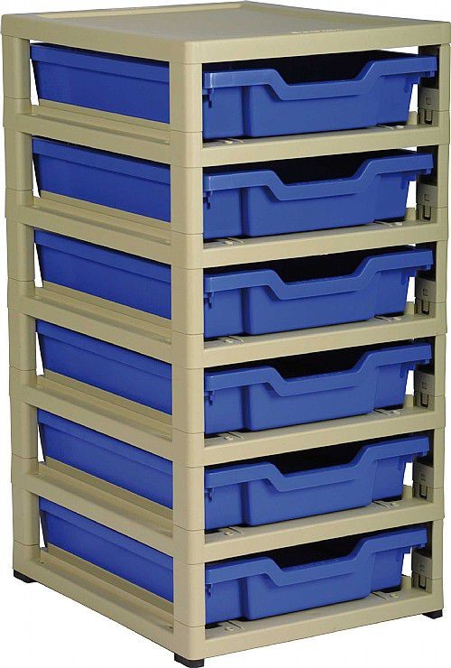 An image of Grat Stack Single Column 6 Shallow Trays
