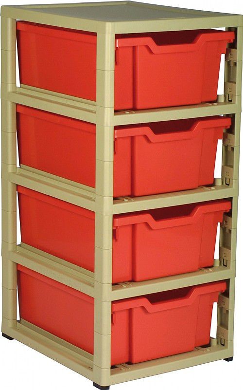 An image of Grat Stack Single Column 4 Deep Trays