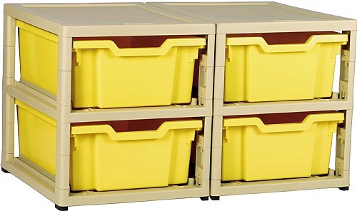 An image of Grat Stack Two Column 4 Deep Trays