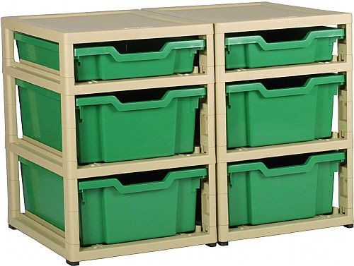 An image of Grat Stack Two Column 2 Shallow and 4 Deep Trays