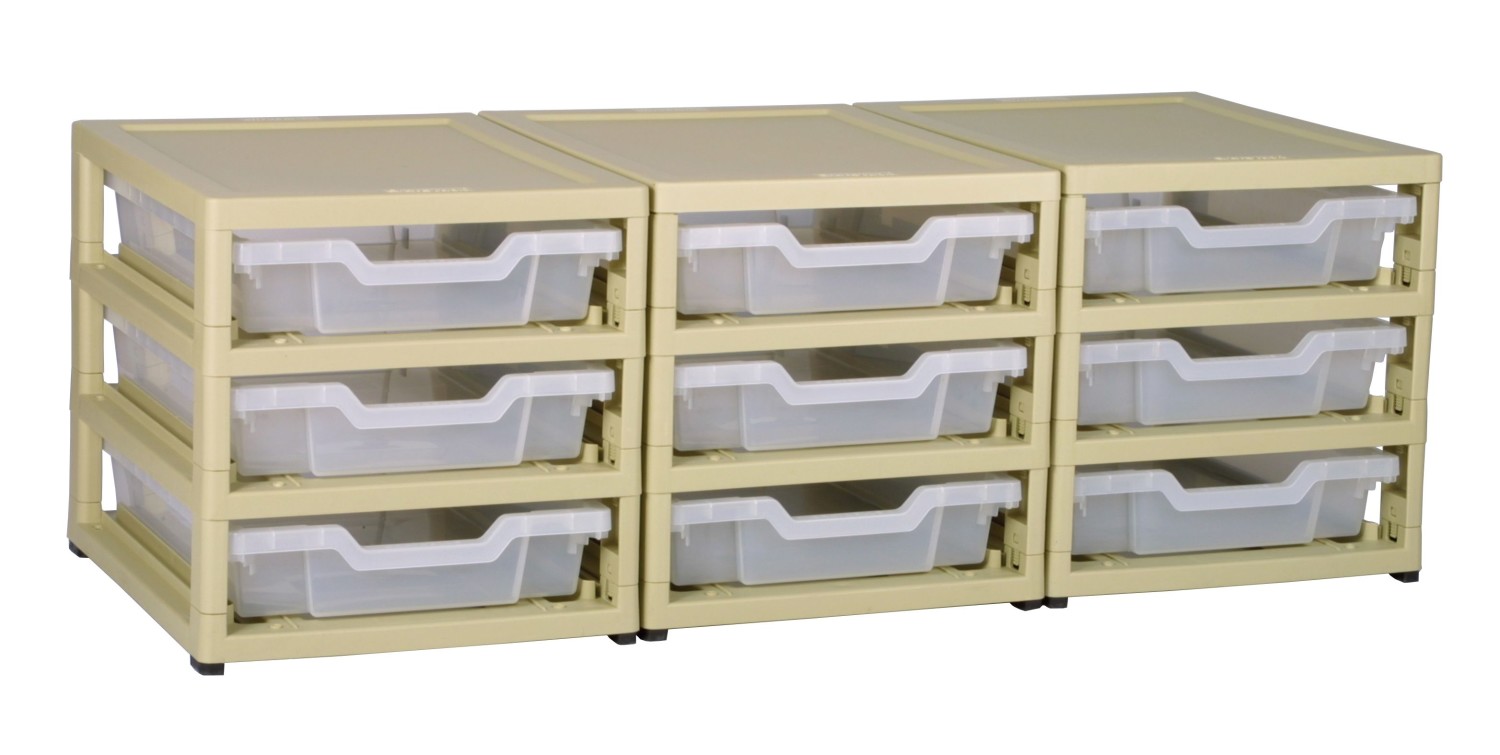 An image of Grat Stack Three Column 9 Shallow Trays