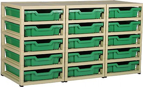 An image of Grat Stack Three Column 15 Shallow Trays
