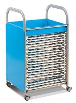 An image of Callero Art Trolley with Drying Racks - Art Storage