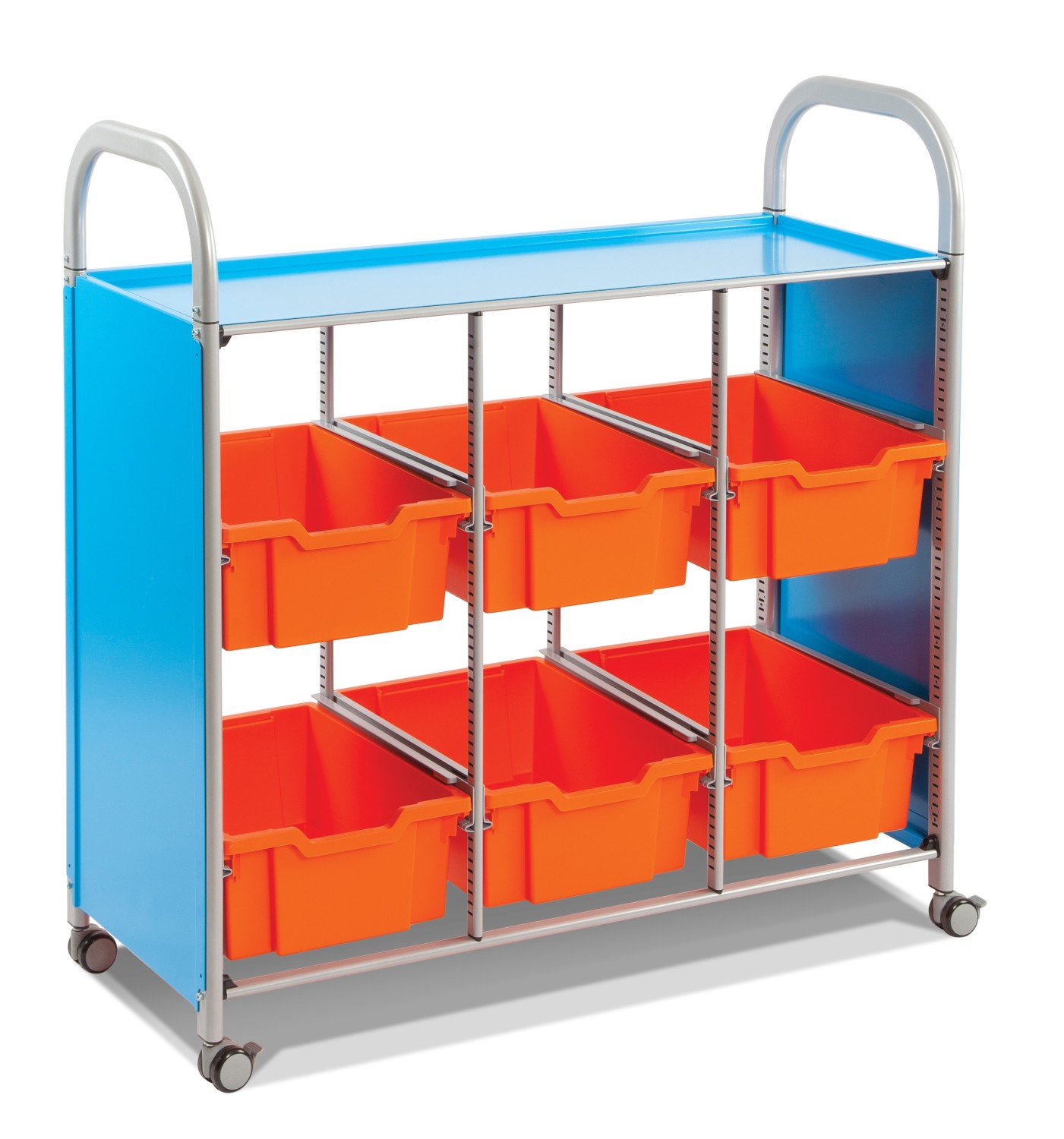 An image of Callero Library Trolley - Lunch Trolleys for Schools