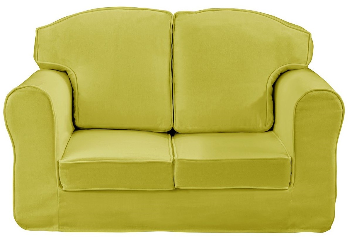 An image of Plain Green Loose Cover Sofa