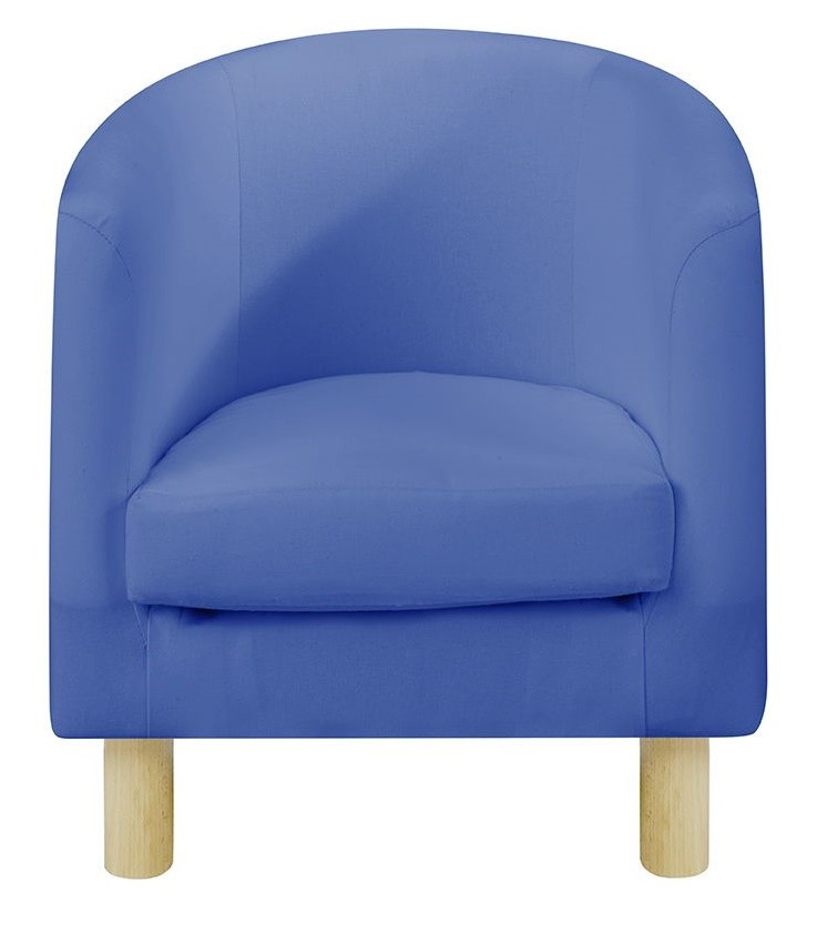 An image of JK Plain Blue Children's Tub Chairs