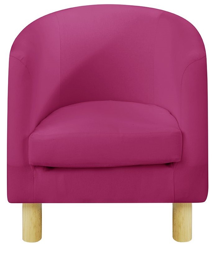 An image of JK Plain Pink Children's Tub Chairs