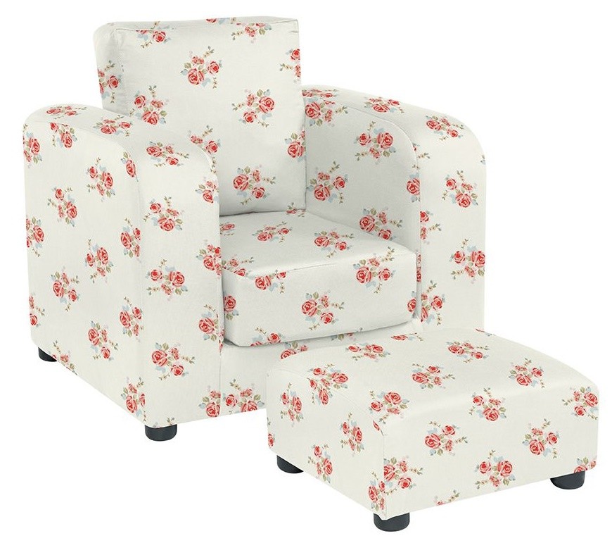 An image of JK Natural Rose Armchair and Footstool