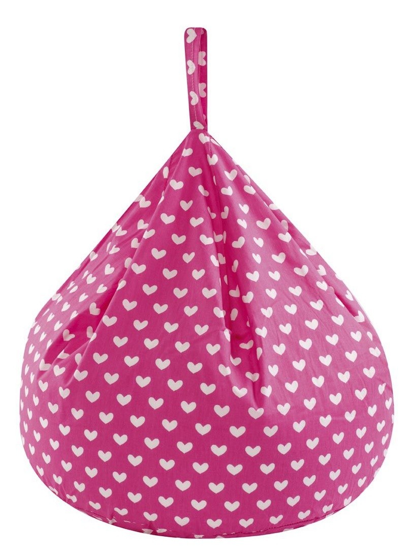 An image of JK Pink Hearts Bean Bag