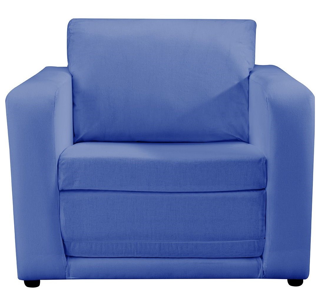 An image of JK Plain Blue Chair Bed