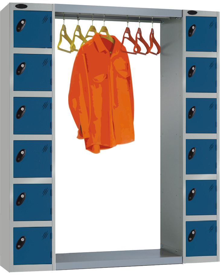 An image of Locker Clothes Rail V1 - Cloakroom Furniture