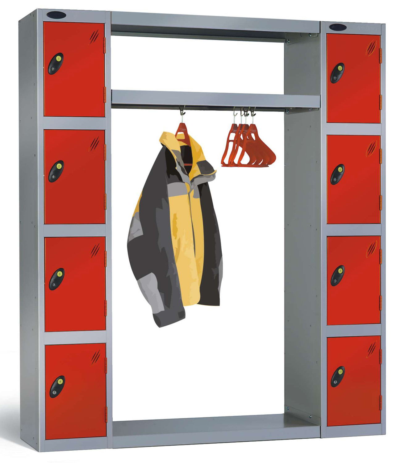 An image of Locker Clothes Rail V2 - Cloakroom Furniture