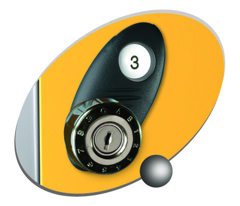 An image of Probe 3 Digit Combination Lock - Locker Accessories