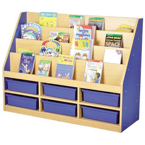 An image of MLN 6 Compartment Book Storage - Shallow Storage Trays for Schools